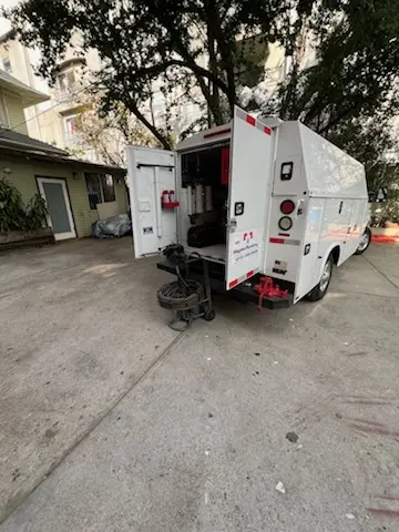 Magnet Plumbing service vehicle on-site for Faucet Repair in Ludington